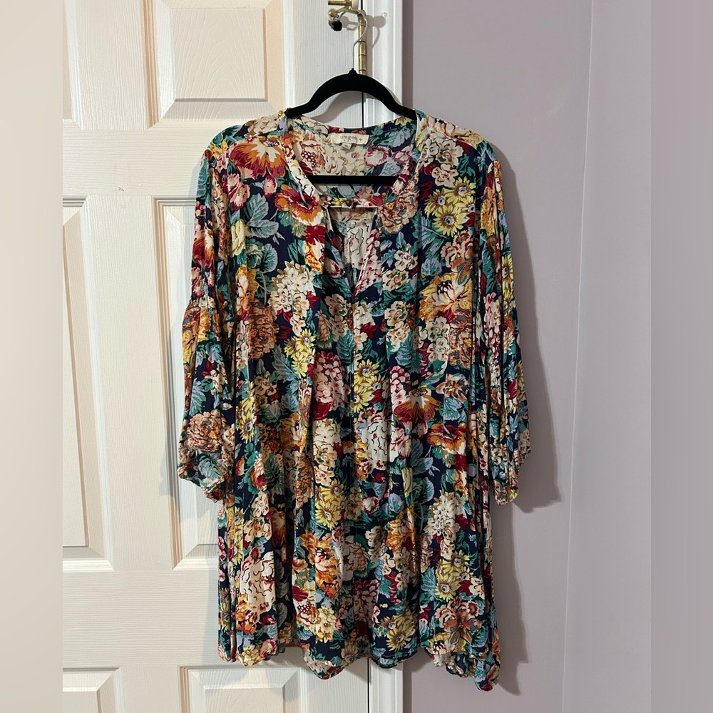 Umgee Multicolor Floral Tunic Top